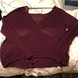 Fun open back long sleeve top H&M
